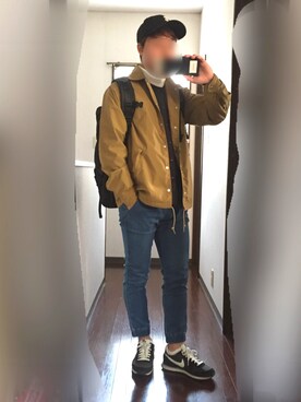 「アイテム（ステンカラーコート）」を使った、トマトさん（メンズ・165cm・10代）の春コーディネート