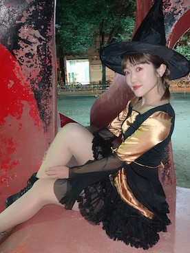 「DHOLIC（ディーホリック）のアイテム（ドレス）」を使った、Ayumi Onishiさん（レディース・154cm）の秋コーディネート