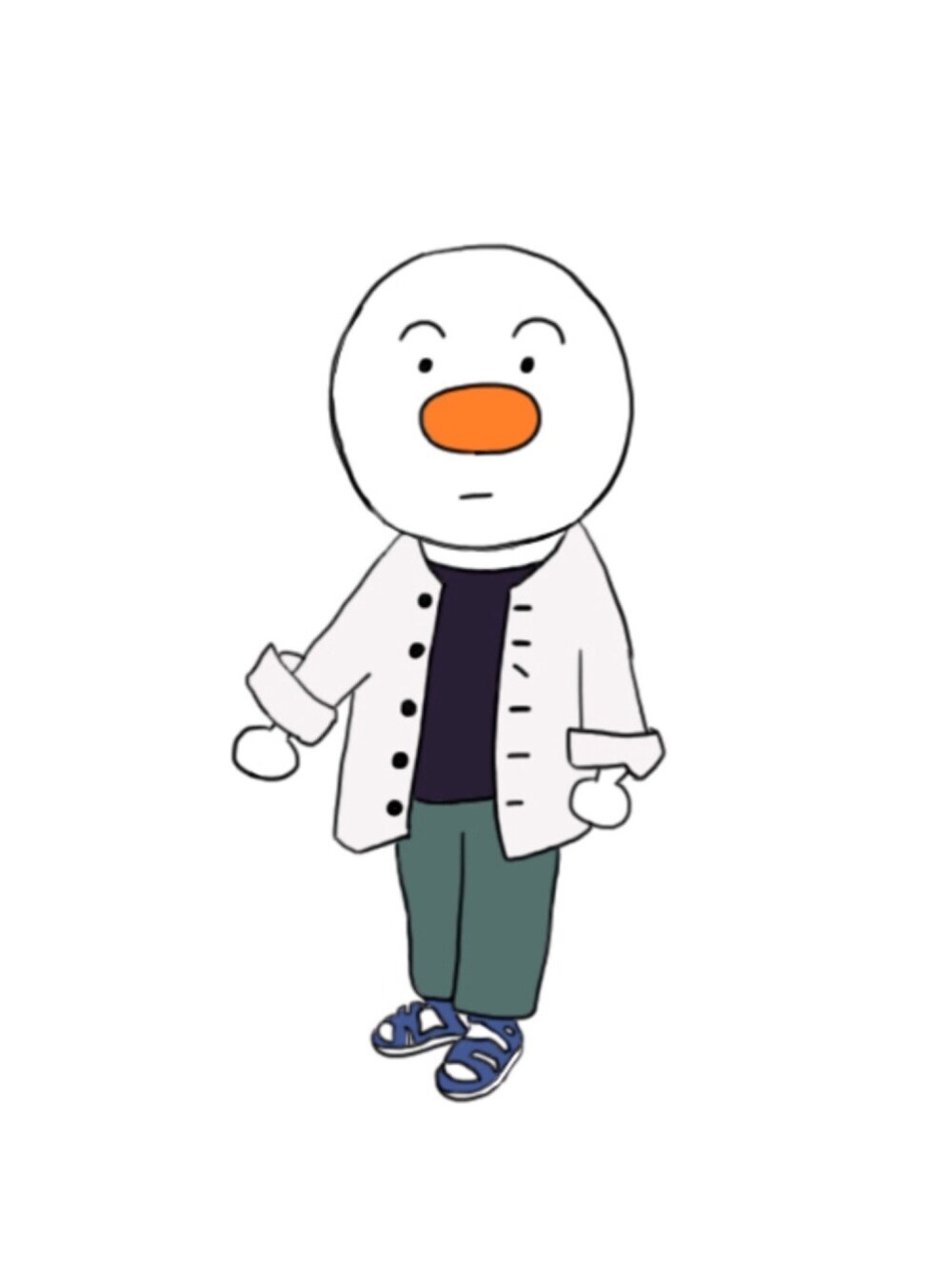 「orslow、NEEDLES、suicoke」｜「Needlesのneedles（カーディガン/ボレロ、ベージュ系）」を使った、大福君さん（メンズ・175cm）の春コーディネートの1枚目の写真