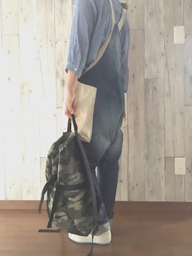 「NATAL DESIGN（ネイタルデザイン）のアイテム（オールインワン・サロペット）」を使った、なお なお。さん（レディース・159cm）の夏コーディネート