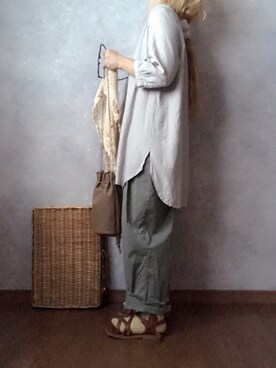 「ROBERTA SETTELS（ロベルタセッタ）のアイテム（シューズ）」を使った、なお なお。さん（レディース・159cm）の夏コーディネート