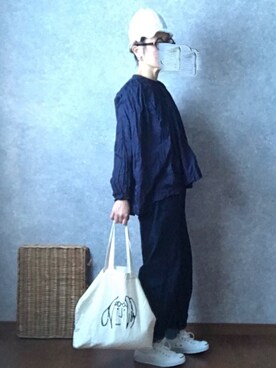 「YAECA」｜「アイテム（その他）」を使った、なお なお。さん（レディース・159cm）の春コーディネート