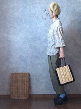 「カゴトート」｜なお なお。さん（レディース・159cm）の春コーディネート
