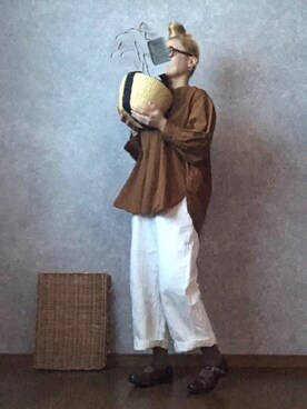 「Lin français d'antan」｜なお なお。さん（レディース・159cm）の夏コーディネート