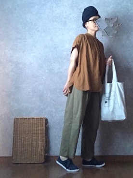 「dansko（ダンスコ）のアイテム（バッグ）」を使った、なお なお。さん（レディース・159cm）の秋コーディネート