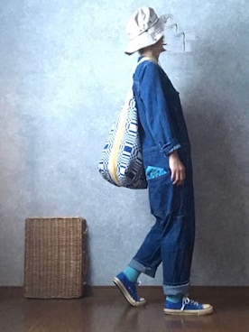 「Johanna Gullichsen」｜「アイテム（オールインワン・サロペット）」を使った、なお なお。さん（レディース・159cm）の秋コーディネート