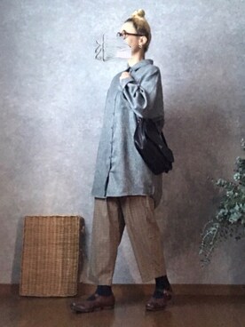 「Lin français d'antan」｜なお なお。さん（レディース・159cm）の秋コーディネート