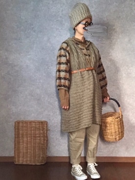 「Peroto（ペロト）のアイテム」を使った、なお なお。さん（レディース・159cm）の冬コーディネート