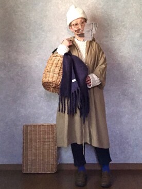 「Fillil（フィリル）のアイテム（ジャケット/アウター）」を使った、なお なお。さん（レディース・159cm）の冬コーディネート