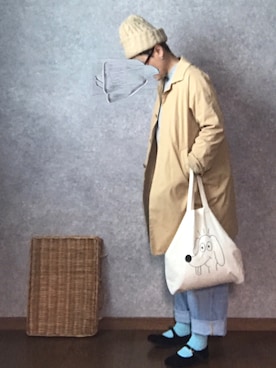 「カンフーシューズ」｜なお なお。さん（レディース・159cm）の冬コーディネート