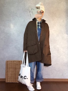 「A.P.C.」｜「アイテム（その他アウター）」を使った、なお なお。さん（レディース・159cm）の冬コーディネート