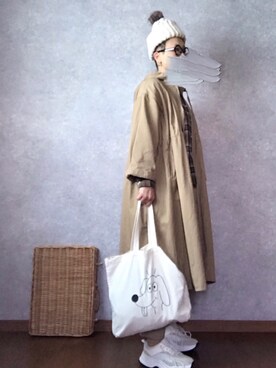 「Fillil（フィリル）のアイテム（ジャケット/アウター）」を使った、なお なお。さん（レディース・159cm）の冬コーディネート