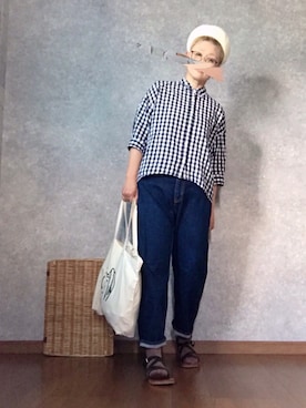 「ROBERTA SETTELS（ロベルタセッタ）のアイテム（シューズ）」を使った、なお なお。さん（レディース・160cm）の夏コーディネート