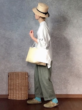 「BERRETTA（ベルレッタ）のアイテム」を使った、なお なお。さん（レディース・160cm）の夏コーディネート