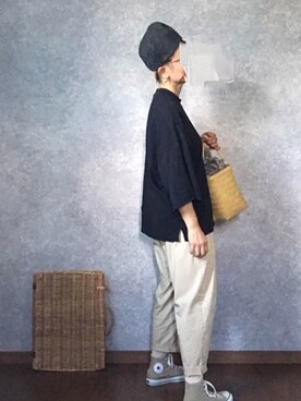 「Lin français d'antan」｜なお なお。さん（レディース・159cm）の夏コーディネート