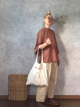 「ROBERTA SETTELS（ロベルタセッタ）のアイテム（シューズ）」を使った、なお なお。さん（レディース・159cm）の夏コーディネート