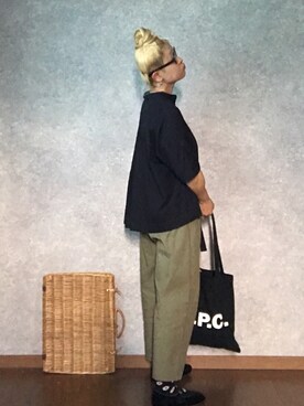 「カンフーシューズ」｜なお なお。さん（レディース・159cm）の夏コーディネート