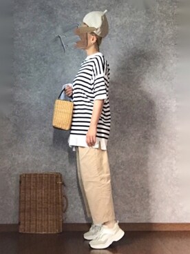 「Lin français d'antan」｜なお なお。さん（レディース・159cm）の夏コーディネート