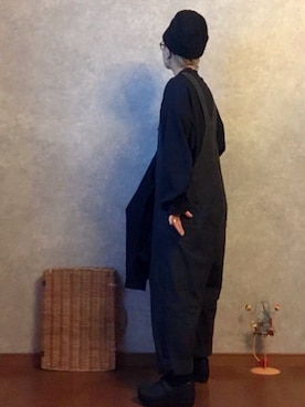 「my beautiful landlet（マイビューティフルランドレット）のアイテム（オールインワン・サロペット）」を使った、なお なお。さん（レディース・159cm）の秋コーディネート
