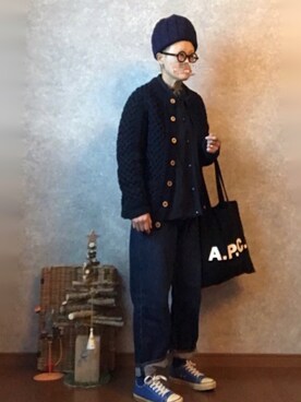 「ATHENA DESIGNS（アテナデザイン）のアイテム」を使った、なお なお。さん（レディース・159cm）の冬コーディネート