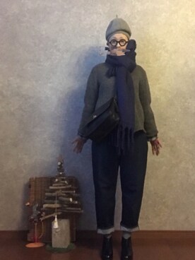 「Lin français d'antan」｜なお なお。さん（レディース・159cm）の冬コーディネート