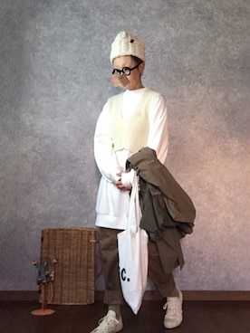 なお なお。さん（レディース・159cm）の冬コーディネート