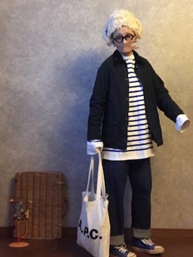 「バブアー女子」｜「アイテム（その他アウター）」を使った、なお なお。さん（レディース・159cm）の冬コーディネート
