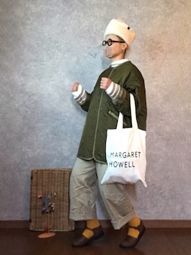 「チチカカ」｜「アイテム（ノーカラージャケット）」を使った、なお なお。さん（レディース・159cm）の冬コーディネート