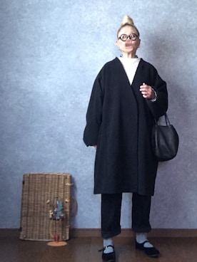 「カンフーシューズ」｜なお なお。さん（レディース・159cm）の冬コーディネート