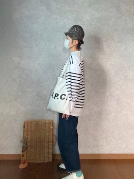 「evam eva（エヴァムエヴァ）のアイテム」を使った、なお なお。さん（レディース・159cm）の春コーディネート