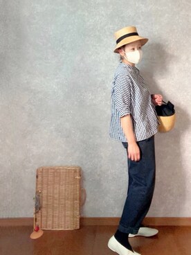 「BERRETTA（ベルレッタ）のアイテム」を使った、なお なお。さん（レディース・159cm）の夏コーディネート