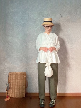 「BERRETTA（ベルレッタ）のアイテム」を使った、なお なお。さん（レディース・159cm）の夏コーディネート