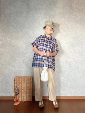 「grin（グリン）のアイテム」を使った、なお なお。さん（レディース・159cm）の夏コーディネート