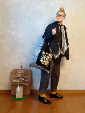 「オールドマンズテーラー」｜「アイテム（その他アウター）」を使った、なお なお。さん（レディース・159cm）の秋コーディネート