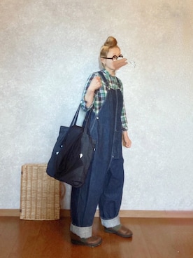 「A.P.C.」｜「アイテム（サロペット/オーバーオール）」を使った、なお なお。さん（レディース・159cm）の春コーディネート