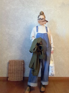 「chimala（チマラ）のアイテム（オールインワン・サロペット）」を使った、なお なお。さん（レディース・159cm）の春コーディネート