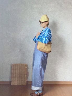 「chimala（チマラ）のアイテム（オールインワン・サロペット）」を使った、なお なお。さん（レディース・159cm）の春コーディネート