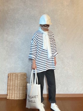 「evam eva（エヴァムエヴァ）のアイテム」を使った、なお なお。さん（レディース・159cm）の春コーディネート