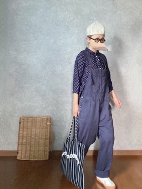 「JOURNAL STANDARD LUXE（ジャーナルスタンダード　ラックス）のアイテム（オールインワン・サロペット）」を使った、なお なお。さん（レディース・159cm）の夏コーディネート