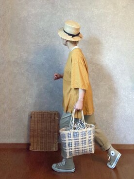 「BERRETTA（ベルレッタ）のアイテム」を使った、なお なお。さん（レディース・159cm）の春コーディネート