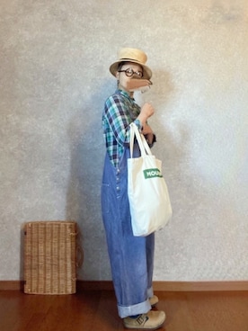 「しまむら（シマムラ）のアイテム（チュニック）」を使った、なお なお。さん（レディース・159cm）の春コーディネート