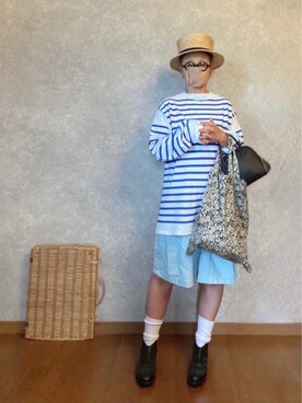 「BERRETTA（ベルレッタ）のアイテム」を使った、なお なお。さん（レディース・159cm）の夏コーディネート