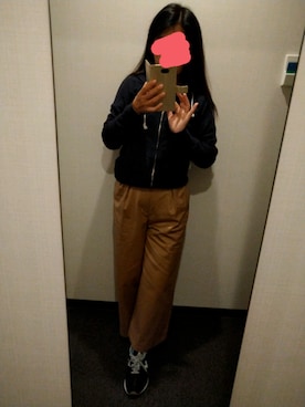 「アクティブ」｜「アイテム（チノパンツ）」を使った、あんプチさん（レディース・150cm）の秋コーディネート