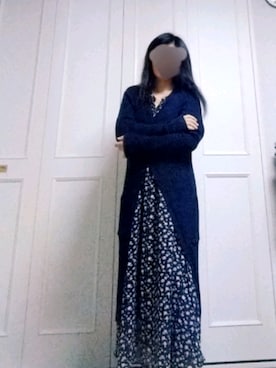 「OZOC（オゾック）のアイテム（カーディガン/ボレロ）」を使った、あんプチさん（レディース・150cm）の秋コーディネート
