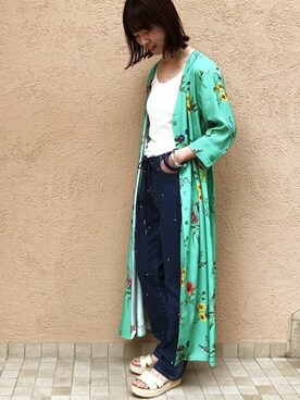 「MACPHEE（マカフィー）のアイテム（ワンピース/ドレス）」を使った、TOMORROWLAND SHOP WOMENさん（レディース・161cm）の春コーディネート