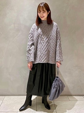 「金子綾」｜TOMORROWLAND SHOP WOMENさん（レディース・163cm）の冬コーディネート