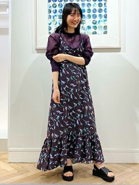 「キャミソールワンピ」｜TOMORROWLAND SHOP WOMENさん（レディース・160cm）の春コーディネート