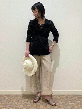 BALLSEY（ボールジィ）の「コットンカットワークレース ノーカラー