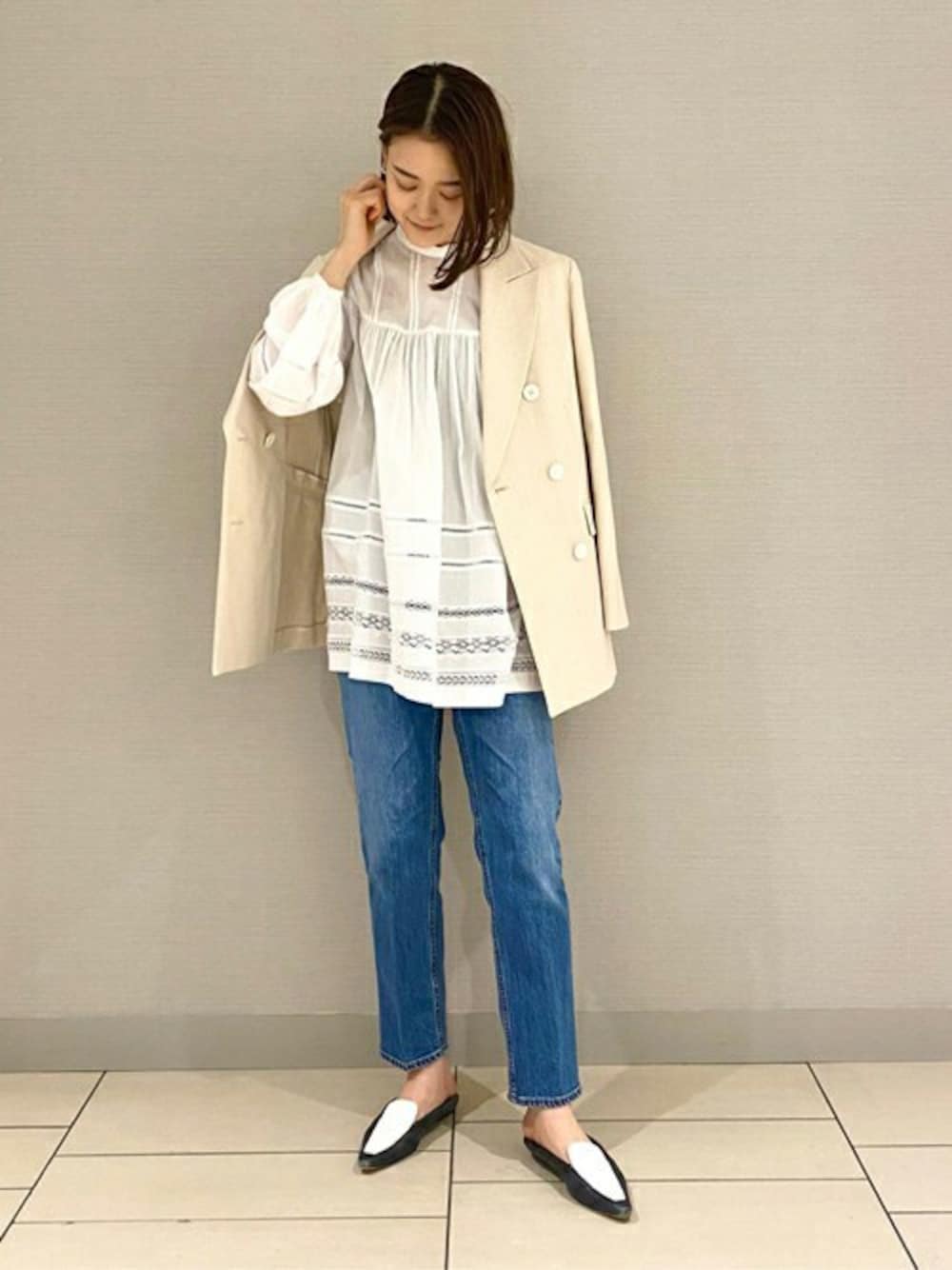 うらら様専用☆Ballsey ネイビーVネック ベスト セール】パールコンビ