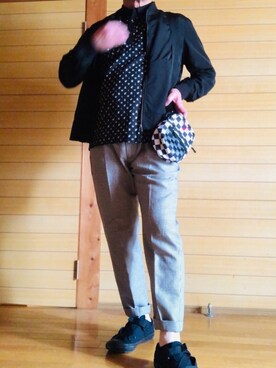 「NANO universe（ナノユニバース）のアイテム（MA-1）」を使った、yukishimizuさん（メンズ・171cm）の春コーディネート
